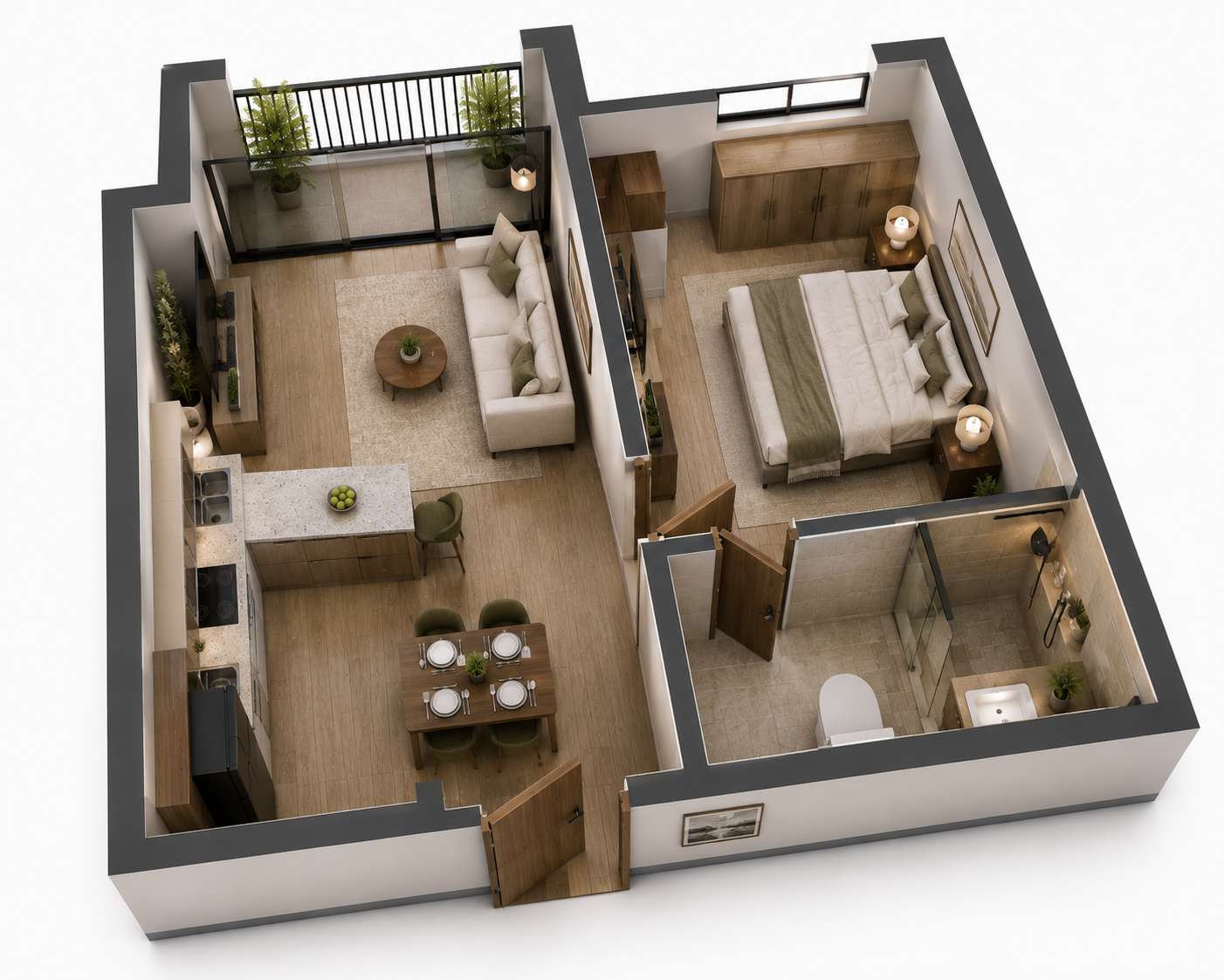 One Bedroom Floor Plan